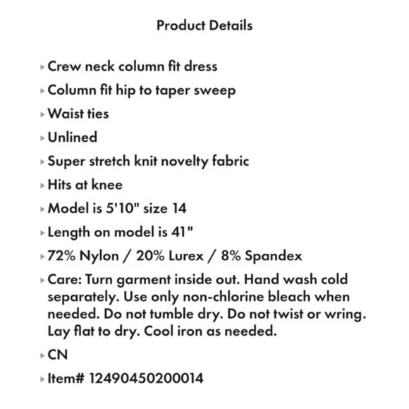 Eloqui Lurex Tie Waist Dress - Picture 6 of 6